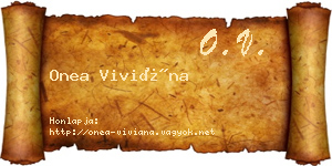 Onea Viviána névjegykártya